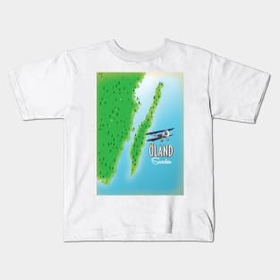 Öland Sweden vintage map Kids T-Shirt